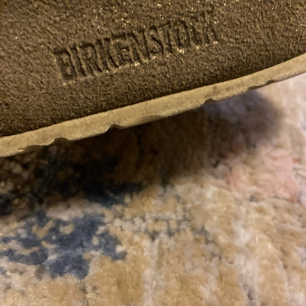 Women's 4 EU 35 Birkenstock Vaduz Metallic Gold Sandals Birko-flor Buckles Flat - Picture 14 of 16